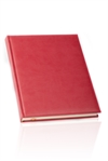 Gæstebog - Gæstebøger A4 rød italiensk kunstlæder model Classic